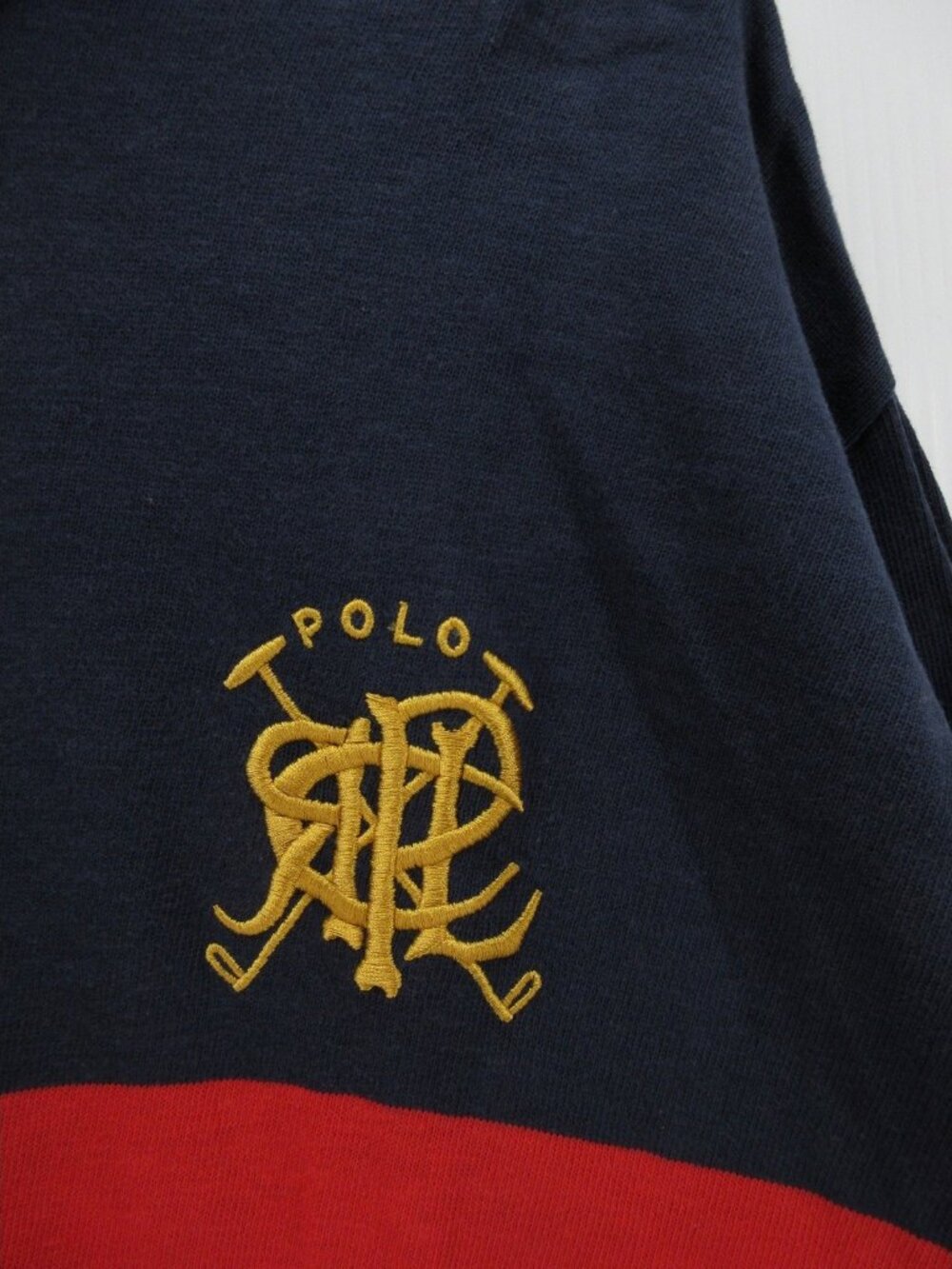 Polo Ralph Lauren Rugby Polo Shirt XXL Crest Striped Custom Fit Preppy* - Picture 4 of 13